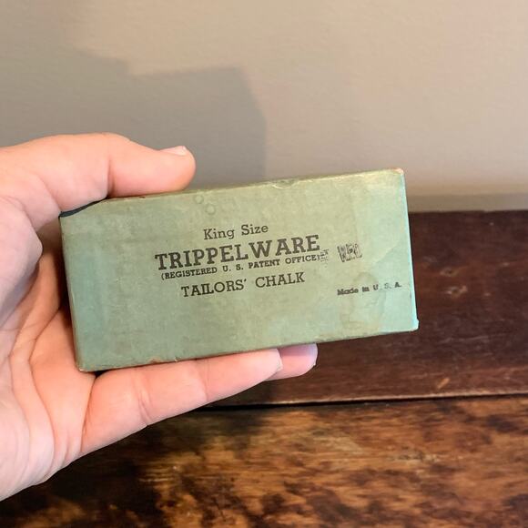 Vintage Trippelware Tailor’s Chalk Original Box Yellow Black Red 36 pieces - Picture 7 of 10